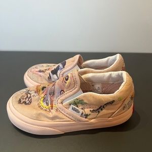 MOLO x Vans Butterflies Pink Slip On Shoes Size 7 Little Girls Toddler preloved